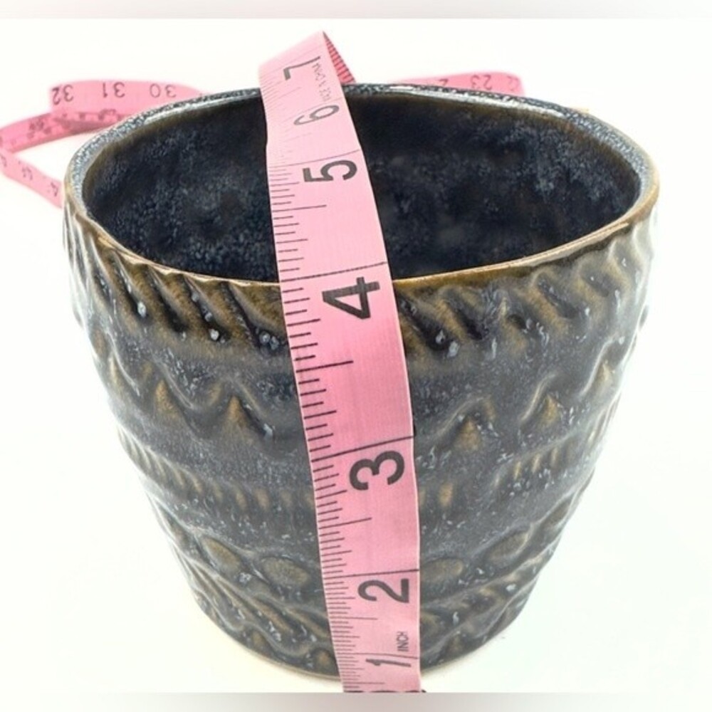 Glazed Batik Style Vessel Blue - Picture 5 of 7